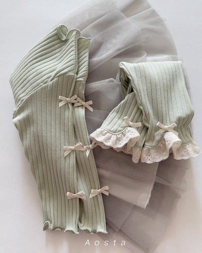 AOSTA02｜(6m-5y) 蕾絲邊緊身褲19