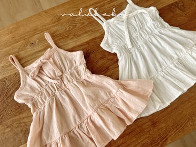 Valubebe 57｜(65-90cm) 褶皺吊帶洋裝4