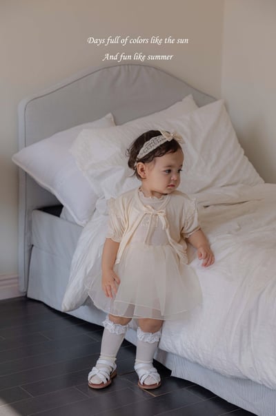 M-KIDS10｜(65-115cm) 短袖開襟綁帶外套23