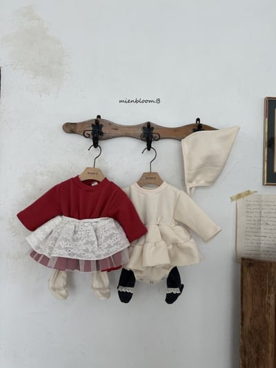 Bloom.b01｜(0m-24m) 層次洋裝包屁衣含帽子3