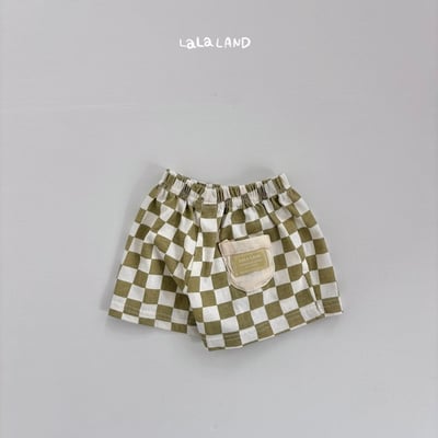 lala land17｜(3m-18m) 3色經典棋盤格紋短褲23