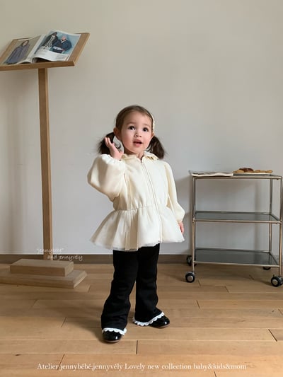 JE 644｜(80-110cm)  荷葉邊拉鍊外套4