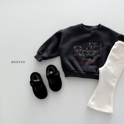 Bonito28｜(75cm-125cm) 素面內刷毛喇叭褲4