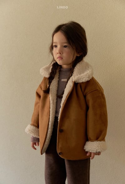 Lindo34｜(80cm-125cm) 高領條紋上衣8