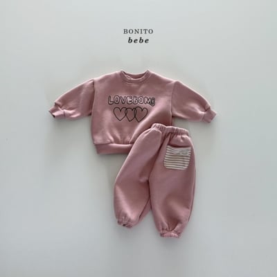 Bonito79｜(3m-18cm) 愛心印花休閒上衣10