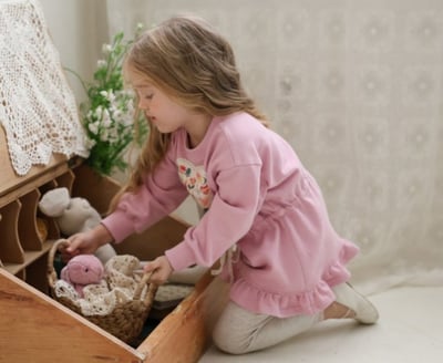 FLO11｜(75-140) 2色愛心碎花布洋裝19