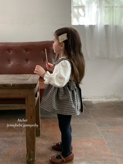 JE583｜(66-90cm) 格紋蝴蝶結綁帶包屁衣14