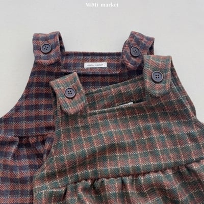 mimi market02 (65-85cm)  格紋背心包屁衣4