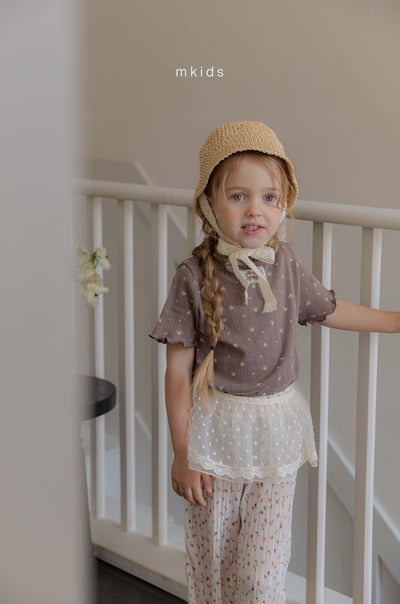 M-KIDS46｜(65-115cm) 蕾絲綁帶草帽6