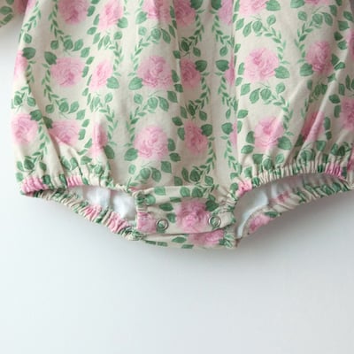 LEMONADE25｜(55cm-85cm) 2色玫瑰碎花包屁衣含帽子10