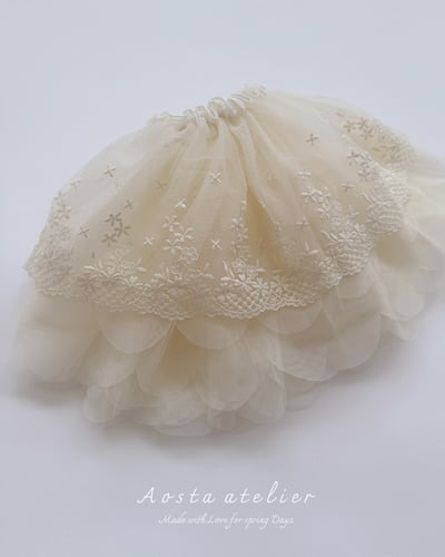 AOSTA15｜(6m-5y) 蕾絲花卉澎澎裙10