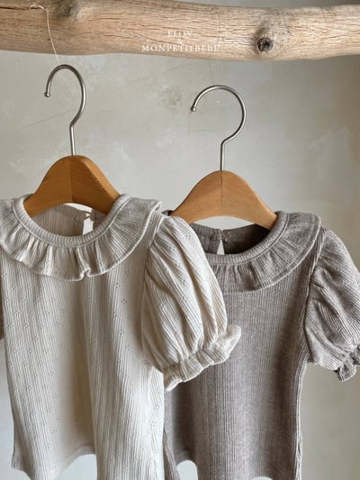 Mon petit19｜(73-118cm) 荷葉花邊公主袖上衣6