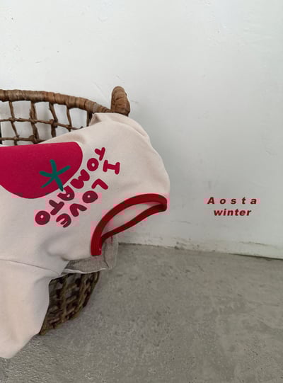 AOSTA34｜(6m-5y) 番茄印花上衣3