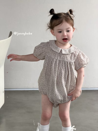 JE695｜(66-90cm) 田園碎花包屁衣1