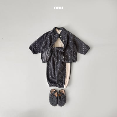 onu 37｜(70cm-115cm) 波點軟磨毛開襟外套16