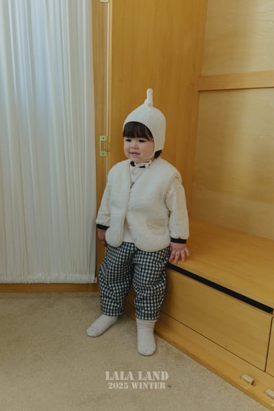 lala land42｜(60cm-83cm) 2色格紋內刷毛長褲4