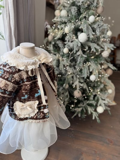 Marron 68｜(1y-6y) 雪花刷毛開襟外套17