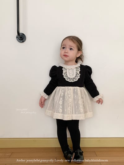 JE595｜(66cm-90cm) 英國風公主泡泡袖包屁衣2