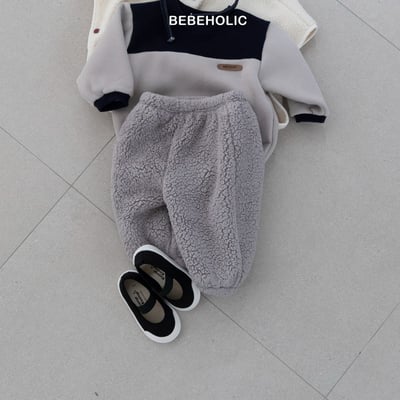 Bebe holic35｜(3m-18m) 刷毛熊熊縮口褲8