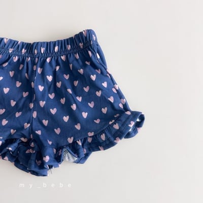 my_bebe28｜(80-120cm) 印花荷葉邊短褲4