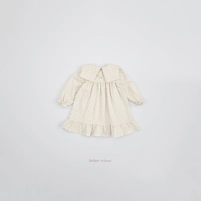 bebe nine17 (65-90) 2色翻領荷葉滾邊洋裝15