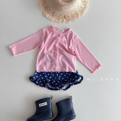 my_bebe32｜(80-120cm) 褶皺捲邊開襟外套12