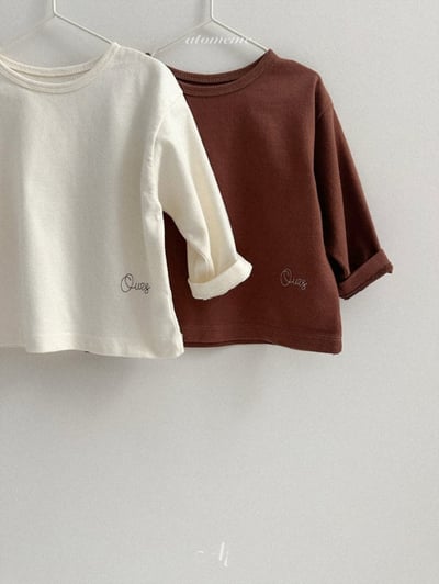 Atomeme28｜(70cm-110cm) 簡約素面棉質上衣4