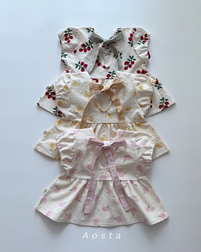 AOSTA12｜(6m-5y) 3款綁帶蝴蝶結娃娃裝1
