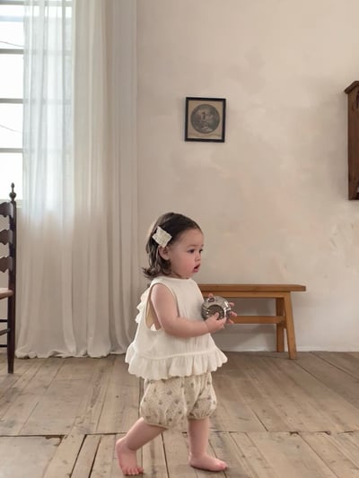 JE39｜(73-100cm) 花邊背心碎花短褲套裝4