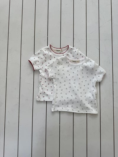 LePetitmot07｜(80-125cm) 小櫻桃線邊上衣1