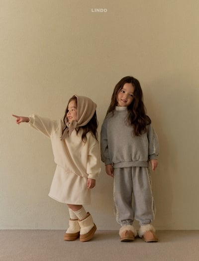 Lindo46｜(80cm-125cm) 蕾絲滾邊休閒上衣17