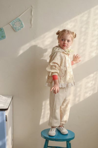 FLO13｜(75-140) 2色蕾絲滾邊休閒縮口褲17