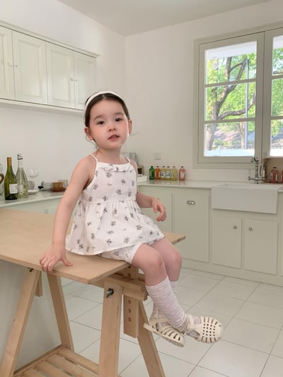 JE54｜(66-100cm) 清新碎花細肩包屁衣/套裝5