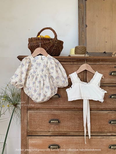 JE461｜(66-120cm) 花園荷葉背心包屁衣/洋裝2