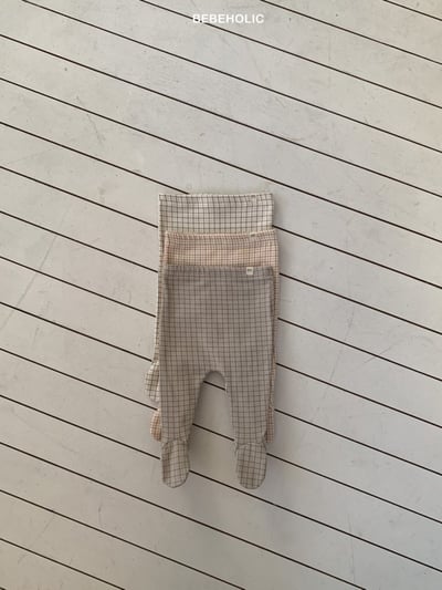 Bebe holic62｜(3m-18m) 細格紋褲襪1