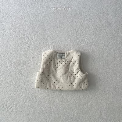 Lindo30｜(3m-18m) 波點內刷毛背心4