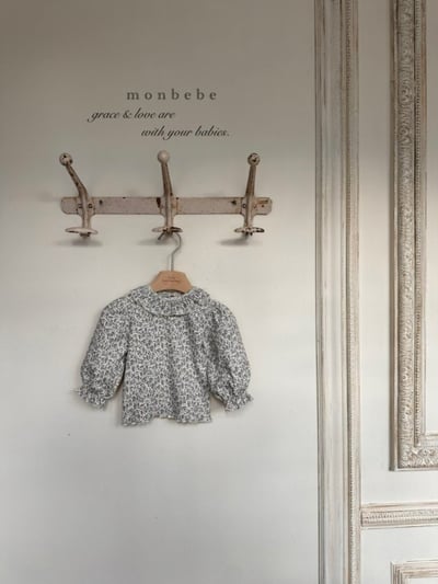 MONBEBE35｜(1y-8y) 荷葉領碎葉上衣2