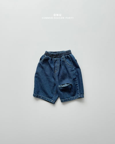 onu39｜(70cm-115cm) 刷破七分牛仔褲5