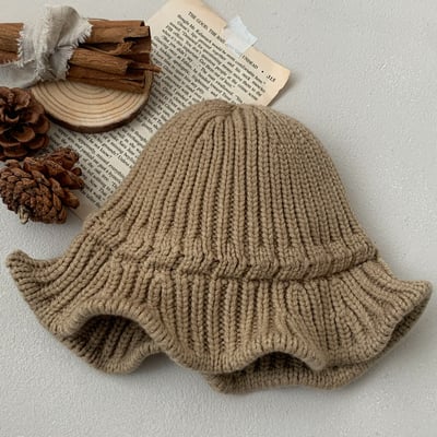 Oottbebe53｜(6m-3y  Free)  針織漁夫帽3