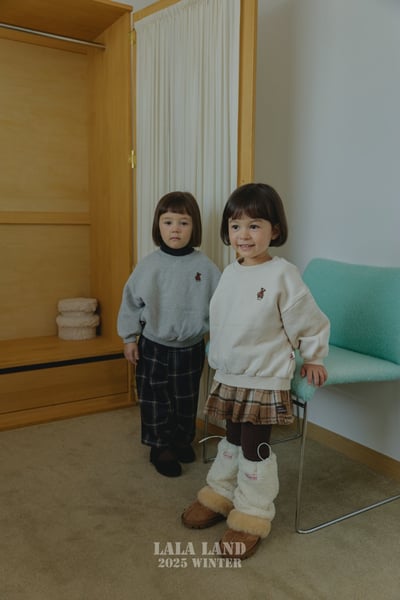 lala land57｜(75cm-120cm) 3色法蘭絨學院格紋長褲13