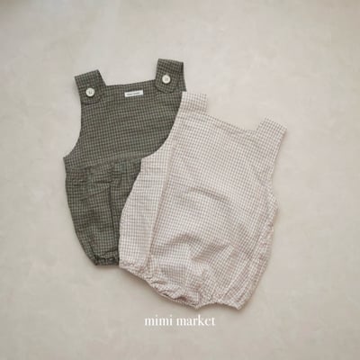 mimi market10 (75-85cm)  格子吊帶套裝2