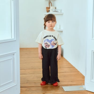 1st blue34｜(~93-118cm) 小狗愛心印花上衣4