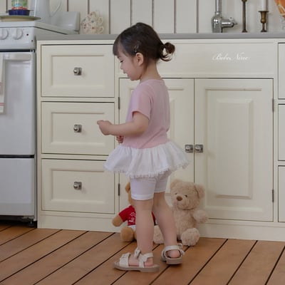 bebe nine33  (65cm-115cm) 3色素色蕾絲拼接上衣9