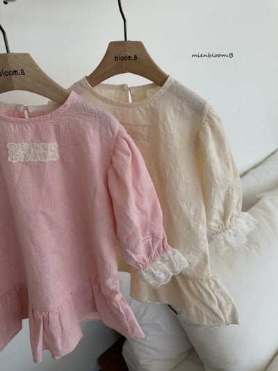 Bloom.b02｜(2y-7y) 蕾絲袖口荷葉洋裝10