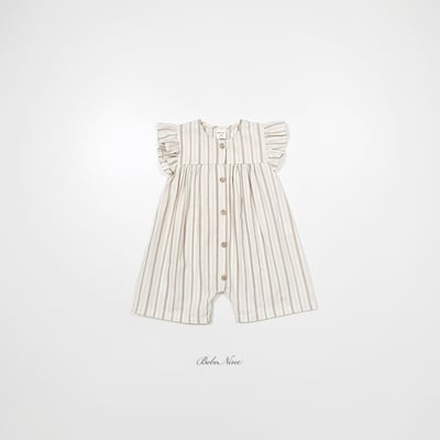 bebe nine32  (6m-24m) 2色簡約線條連身服5