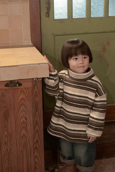 onu 45｜(70cm-115cm) 磨毛多條紋上衣19