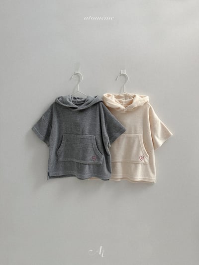 Atomeme40｜(70-110) 毛圈連帽口袋上衣1