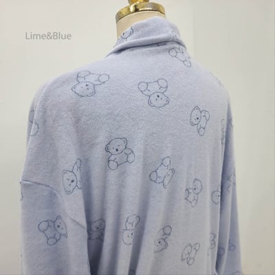 LIME&BLUE25｜(90-112cm MOM)  小熊親子綁帶睡袍9