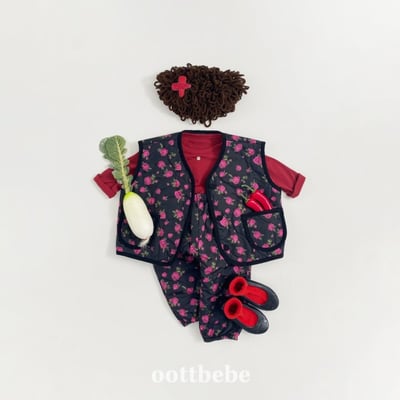 Oottbebe38｜(1y-7y) 	氣質小碎花背心套裝5