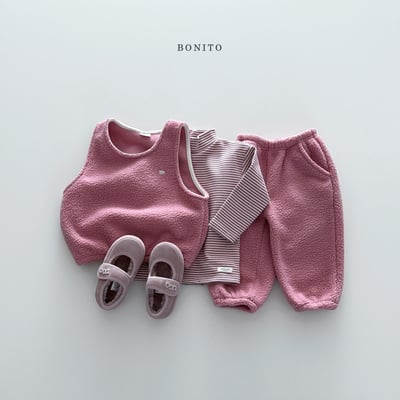 Bonito13｜(75cm-125cm) 簡約金屬標毛呢背心套裝6